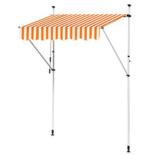 Kingpower Tenda Tende da Sole Telescopio per Balcone e Terrazzo 200 cm Giallo Bianco