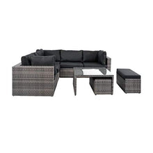 Gartentraum Gruppo Lounge Funzionale con Tavolo in Grigio - Lounge Eupon