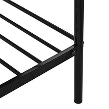 [en.casa] Divano Letto Metallo 200 x 90 cm Sofa Singolo Design Incluso Rete a Doghe Nero
