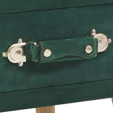 Festnight Comodino Camera da Letto, Comodino in Velluto Verde 40x35x40 cm