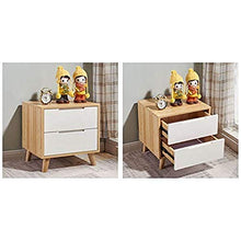 Comodino Comodino con cassetti in Legno massello, con Forte capacità di Cuscinetto per Camera da Letto, Studio, ECC. Bellissimo. B
