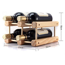 LHQ-HQ Vino di Legno Solido Rack di Legno Creativo Wine Rack Possono Essere assemblati 23x26x18cm Semplice