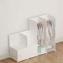 Locker 3-Gitter Armadio Armadio Appendere Organizzatore Plastic Storage Ripiani 6 Porte Vestiti Robusta Home Camera Blu 76X37X111CM MUMUJIN