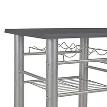 Set da Bar 3 Pezzi con Ripiani, Tavolo e 2 sedie per Case, Giardini, Bar, Pub o ristoranti Blackbarbar in Legno e Acciaio