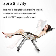 GCZZYMX Zero Gravity Sedie Oversize Zero Gravity Chair per persone pesanti, Extra Wide Patio sdraio sdraio per prendere il sole, supporto 199,6 kg, grigio