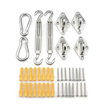 Labewin - Kit di fissaggio a vela, 40 pezzi, per triangolari e quadrati, in acciaio inox 304, con pratico kit di accessori per fissaggio a vela
