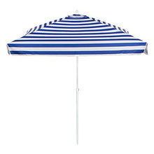 AKTIVE 53758 Ombrellone da Spiaggia, Quadrato, a Righe, 200 x 200 cm