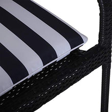 miozzi Set 6 Cuscini per Sedia Sfoderabili 100% Poliestere Bianco e Blu 42x42x5 cm