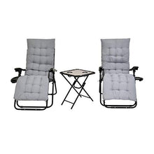 XONE Set Paradise Lounge Premium + PORTABEVANDE+TAVOLINO+2CUSCINI | Coppia Sdraio Portata Massima 120 kg con tavolino portabibite