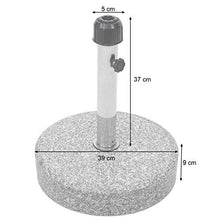 Mendler Base Piede per ombrellone Rotonda HWC-F92 Granito Marmorizzato 24kg Grigio