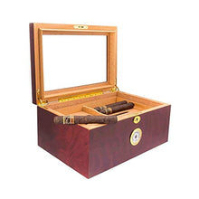 SMEJS Cigar Box-25-50 Cigar Humidor Desktop Finitura Mogano