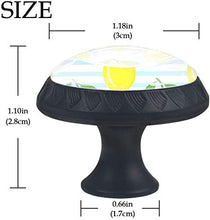 Limoni A Strisce Blu Pomelli per Porta Set di 4 Pomelli per Mobili Manopole per Cassetti Cucina Armadio Vetro