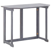 SKM Tavolo da Balcone Pieghevole 90x50x74 cm in Massello di Acacia