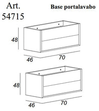 Mobile bagno sospeso moderno Bellagio sospeso grafite, misura cm 175, con specchio a led, top e lavabo