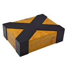 JKCKHA General Cigar Pacchetto Nero Giallo Cucitura Legno di Cedro humidor in Legno Scatola