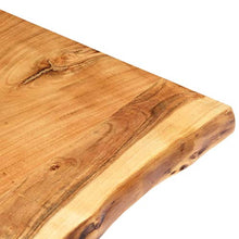 FAMIROSA Piano per Lavabo Bagno in Massello di Acacia 120x55x3,8 cm