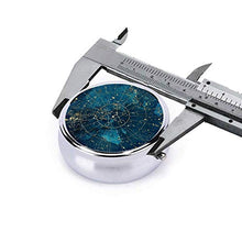 Star Map - Contenitore rotondo per pillole, 3 scomparti, in metallo, per medicina, vitamina