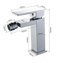 Auralum Rubinetto Monocomando per Lavabo + Rubinetto Bidet Set Miscelatori Completo per Bagno Finitura Cromo