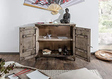 MASSIVMOEBEL24.DE Tokyo #204 Comó in Legno di Mango e Ferro - Laccato/Marrone 90x40x85