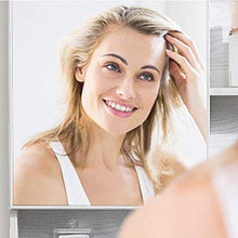 Armadietti a specchio in Lega di Alluminio Armadietto da Bagno Armadietto da Parete Impermeabile Specchio con ripiano portaoggetti (Color : Bianca, Size : 100 * 10.5 * 70cm)