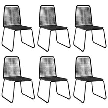 vidaXL Set da Pranzo da Giardino 7 pz in Rattan PVC Nero