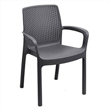 Tomaino Set 4 sedie e 1 Tavolo da Giardino in plastica Simil Rattan