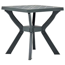 BIGTO - Tavolo da giardino in plastica, decorazione bistrot verde, 70 x 72 x 70 cm