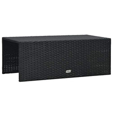 SKM Set Divani da Giardino 6 pz con Cuscini in Polyrattan Nero (48.4kg)