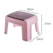 DXXWANG Poggiapiedi Step Sgabello Casa Tappetino Antiscivolo Bagno Sgabello,Luce Passi Shoelay. Sgabello da Pranzo Plastica/Blu scuro / 24×21×30cm