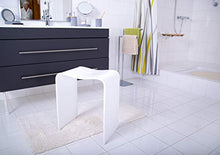 RIDDER Trendy - Sgabello da Bagno in Acrilico, Colore: Bianco 40 x 47 x 27,5 cm