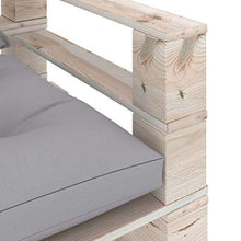 FAMIROSA Divano da Giardino in Pallet con Cuscini Grigi in Legno di Pino