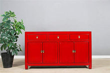 Yajutang - Cassettiera cinese con 4 ante e 3 cassetti, colore: Rosso