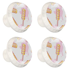Maniglie per cassetti Manopole per cassetti Manopole rotonde Confezione da 4 per armadietto, cassetti, cassettiere, cassettiere ecc - Fruttato contorto disegnato a mano