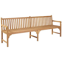 vidaXL Panca da Giardino con Cuscino Verde 240 cm in Massello di Teak