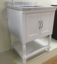 Rubeza 600 mm Dahlia bagno Vanity con top in marmo di Carrara
