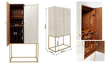 Kare Luxury Champagne Armadio Bar, Beige (Argento), 181 x 89 x 47 cm