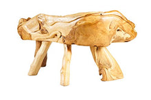 Windalf - Panca da salotto con delfini, 157 cm, in legno di radice
