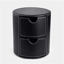 Stoccaggio Ottomano Con 2 Cassetti, Letto Ottomano Tabella Da Caffè Del Cubo Di Archiviazione, Sgabello A Piedi in Pelle,Nero