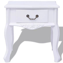 Tidyard Comodino Bianco 2 Pezzi, Comodino Elegante Moderno con 1 Cassetto, 43x33x45,5 cm