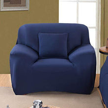 Sinoeem Copridivano Elasticizzato Fodera per Divano con Corda Fissa per 1/2/3/4 posti, Sofa Mobili Protettore Copertura Divano Antiscivolo con 2 federe per Cuscini (Blu Navy, 3 Posti) - Arredi Casa