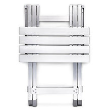 Relaxdays Tavolo Pieghevole in Alluminio, 49.5 cm, Argento