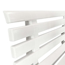 Tidyard- Panchina da Giardino, Panchina da Esterno in Plastica 145,5x49x74 cm Bianco