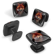 Modello animale volpe Pomelli per Porta Set di 4 Pomelli per Mobili Manopole per Cassetti Cucina Armadio Vetro