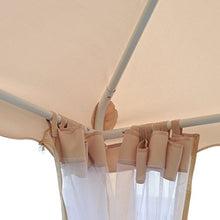 Outsunny Gazebo Tendone da Giardino Impermeabile in Poliestere Beige, 365 x 365cm