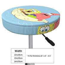 Spongebob - Coprisgabello da bar rotondo per sgabello, lavabile, elastico, per sgabelli rotondi da 35,6 cm