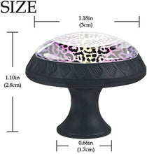 Gradiente Blu Viola Giallo Leopard Pattern Pomelli per Porta Set di 4 Pomelli per Mobili Manopole per Cassetti Cucina Armadio Vetro