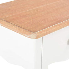 vidaXL Comodino Bianco e Marrone 40x30x50 cm Legno Massello di Pino Tavolino Comodo Funzionale Durevole Robusto Resistente Elegante Pratico Solido