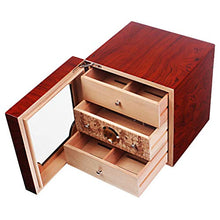 N \ A Armadio humidor per sigari Personalizzato con igrometro, 3 cassetti più Grandi Scatola per sigari Foderata in Cedro Custodia ad Alta capacità per Lui, Fidanzato, papà, Marito