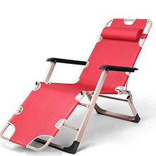 LHSUNTA Sedia da Ufficio Pieghevole, reclinabile per Esterni Portatile Regolabile Sedia da Ufficio Zero Gravity con Cuscino per terrazze, Piscine, Campeggio, spiagge