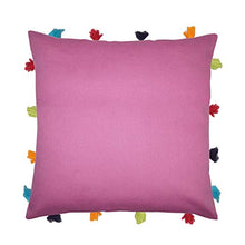 Bordeaux Cushion Cover with Colorful Tassels (5 PCS 14 x 14â)